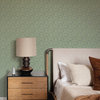 Gilded Scallop Non-Pasted Wallpaper, Green Agate