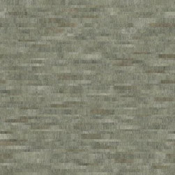 The Wallpaper Company Gray Mini Subway Tile Pattern with Metallic Accents Sample - Accent Trim And Border Tile