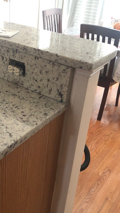 Granite backsplash gap