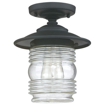 Capital Lighting Creekside 9677BK 1 Light Outdoor Flush Mount