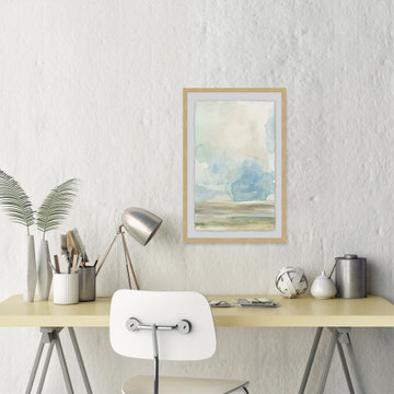 "Clouds over the Marsh II" Framed Painting Print