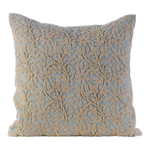 Flynn Linen Euro Sham Lake Contemporary Pillowcases And Shams By Company C