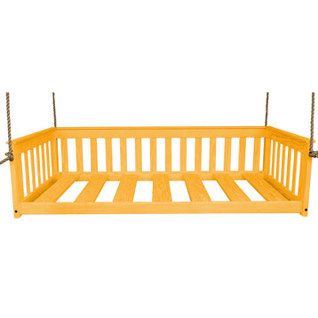 Misson Hanging Daybed, Honey Stain, Twin, With Rope