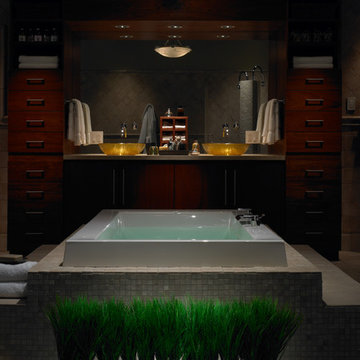 Use dimmers in the bathroom