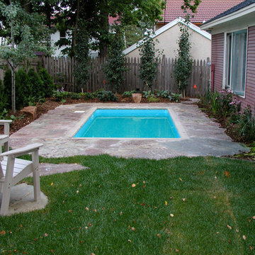 Small urban backyard pool
