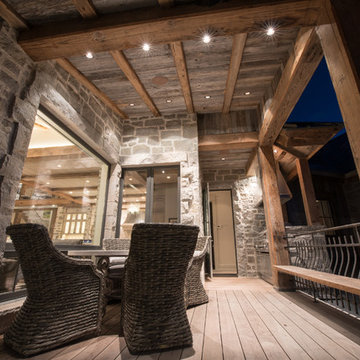 Reclaimed Douglas Fir Timber Frame: Original Smooth Planed Patina