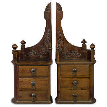 Vintage Victorian Style Oak Dressing Table Accents