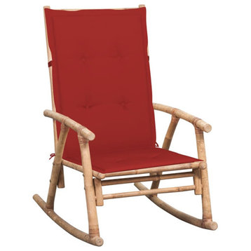 vidaXL Rocking Chair With cushion Bamboo