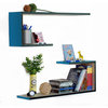 Deja VuCrutch-Shaped Leather Wall Shelf / Bookshelf / Floating Shelf(Set of 2)