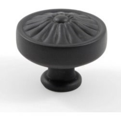Black Cabinet Knob &ndash; Petal - Brackets