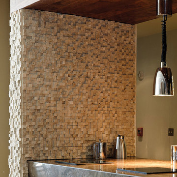 Ivory Rock Face 12 5/8×12 5/8 1×1 Travertine Mosaics