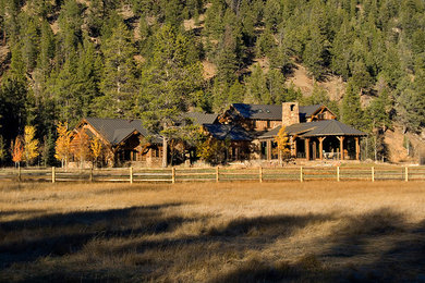 Example of a mountain style exterior home design in Denver