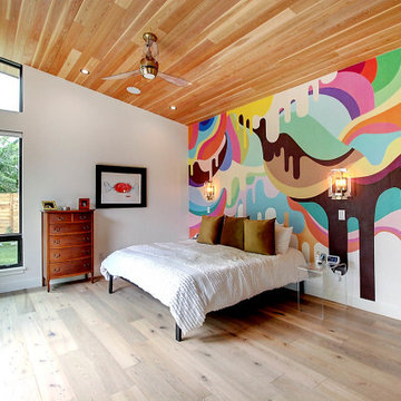 Glam Mid-Century Master Bed & Bath