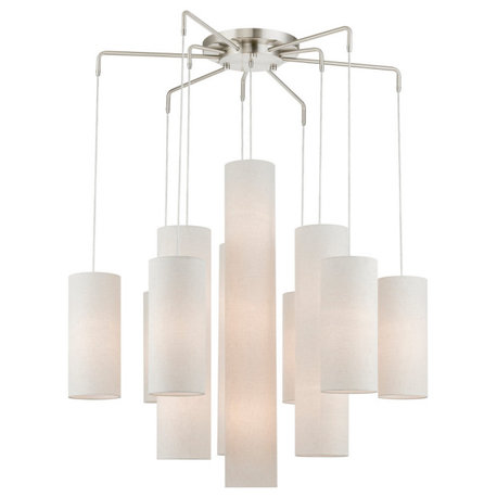 Strathmore 15 Light Brushed Nickel Foyer Chandelier