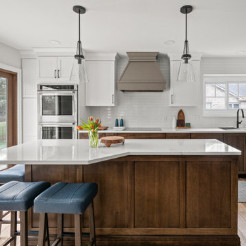 Mid Century Modern Meets Transitional Style to create an Entertainer's Kitchen