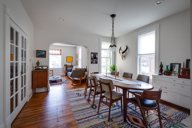 Inspiration for a farmhouse dining room remodel in Milwaukee