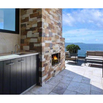 Coffee Travertine Patterned Tiles