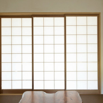 鹿屋の家|大きい三角屋根と小さい三角屋根|縁側のある空間