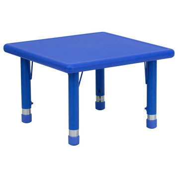 Roseto FFIF71711 24"W Plastic Framed Adjustable Activity Table - Blue