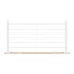 ALX Contemporary Cable Railing in Satin White - Home Fencing And Gates