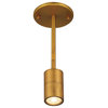 Cafe Dual Mount 1-Light LED Wall Or Ceiling Spotlight in Antique Brushed Brass