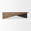 West Medium Brown Solid Wood Angled Coffee Table