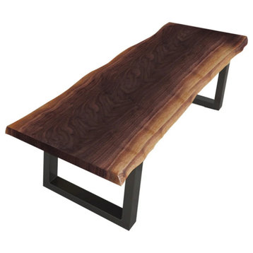Martin Modern Live Edge Wood Small Dining Bench