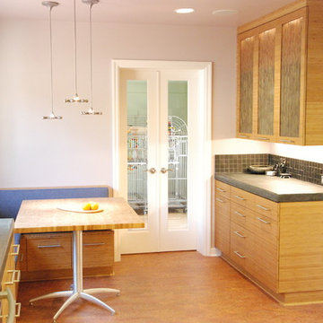 Contemporary bamboo kitchen