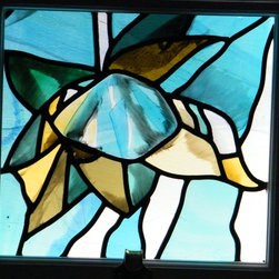 Hellebores (detail) - Stained Glass Panels