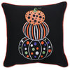 Indoor Pumpkin Stack Black 18" Throw Pillow Cover