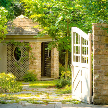French Country Pavilion and Garden gate