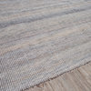 Lenzi Indoor/Outdoor Handmade Flatwoven PET yarn Gray/Ivory Area Rug, 6'x9'