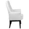 MFO High Back Traditional Tufted White Leather Side Reception Chair
