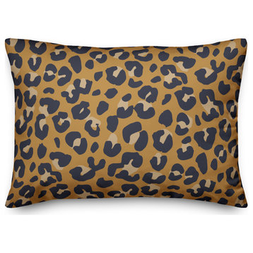 Gold Leopard 20x14 Spun Poly Pillow