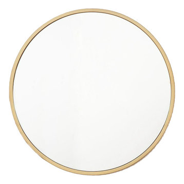 Round Large Gold Mirror