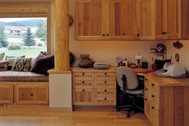 Example of a classic home office design in Other
