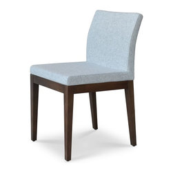 ARIA WOOD- SILVER CAMIRA WOOL - Dining Chairs
