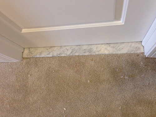 Threshold Material Dilemma Schluter Strip Marble Or Ceramic