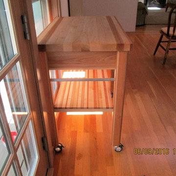 Rolling Kitchen Utility Butcher Block