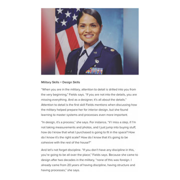 Article: Best Tips From an Air Force Vet Whose Interior Design Business Took Off