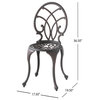 GDF Studio 3-Piece Andover Outdoor Copper Cast Aluminum Bistro Set