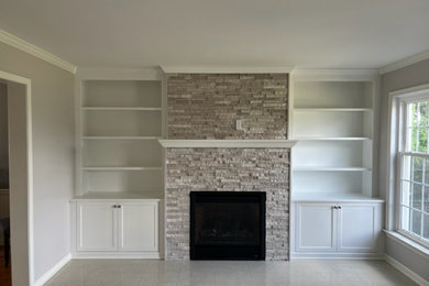 Fireplace Cabinets with Mantle