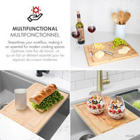 STYLISH 15 1/8" Bamboo Workstation Cutting Board
