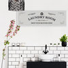 "Self-Service Laundry Room" Framed Painting Print, 30x10