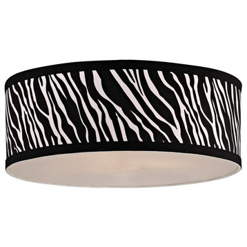 Zebra Print Drum Lamp Shade