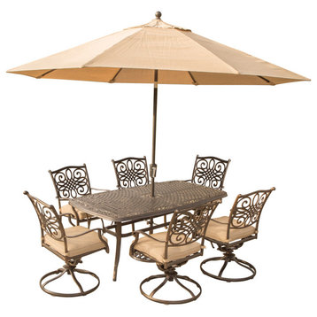 Hanover TRADITIONS7PCSW6-SU Traditions Seven Piece Aluminum - Tan
