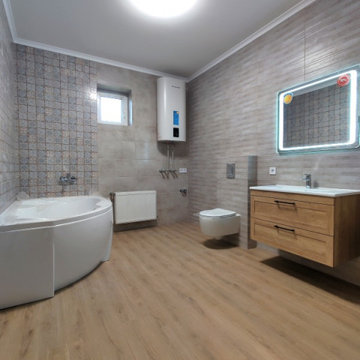 Комплексный ремонт ванной комнаты в частном доме