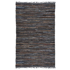 DII Black Dobby Stripe Hand-Loomed Rug 2x3 ft