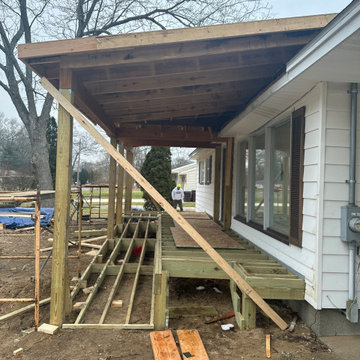 Front Porch w/ Handicap Ramp Build