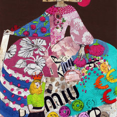 MENINA 148, 92x65 cm, collage y acrílico sobre lienzo